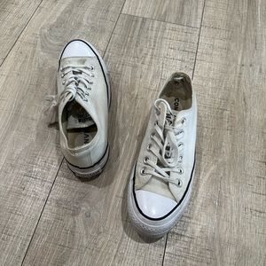 White platform converse